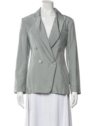 Pre-owned Vince Silk Blazer In Green
