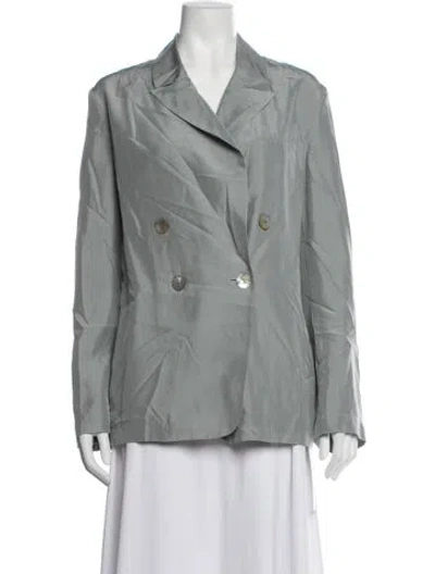 Pre-owned Vince Silk Blazer In Grey