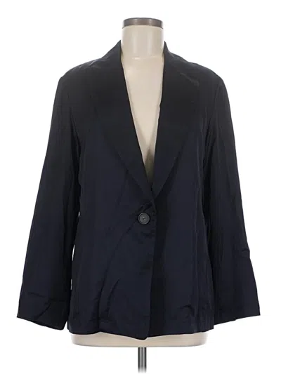 Pre-owned Vince Silk Blazer Jacket In Blue