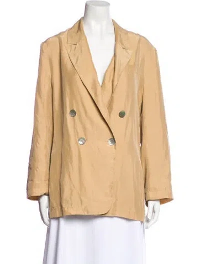 Pre-owned Vince Silk Blazer In Neutral