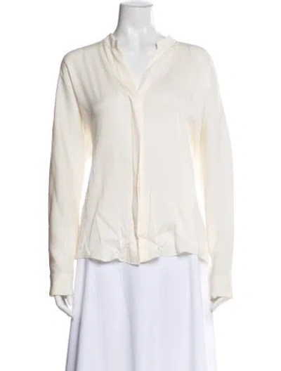 Pre-owned Vince Silk Blazer In Neutral