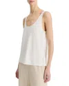 Vince Silk-blend Classic Bias Tank Cami In White