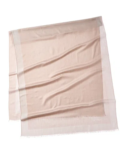 Vince Silk-blend Jacquard Scarf In Brown