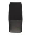 Vince Silk-blend Midi Skirt In Black