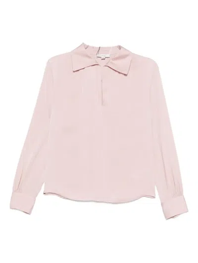 Vince Silk Blend Shirt In Pink