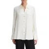 Vince Organic Cotton Blend Button-up Shirt In Feather