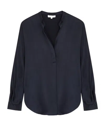 Vince Silk Blouse In Black