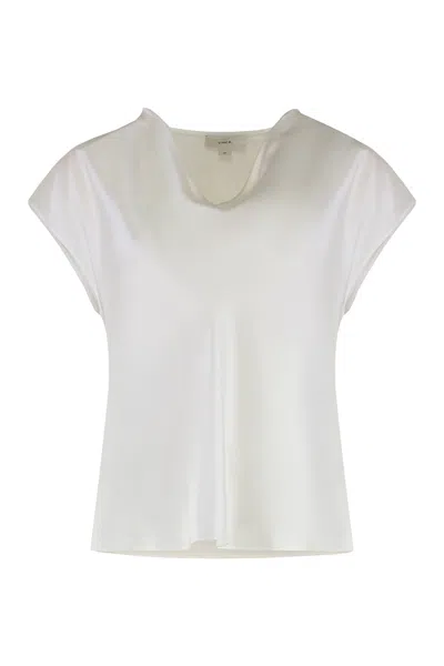 Vince Silk Blouse In Neutral