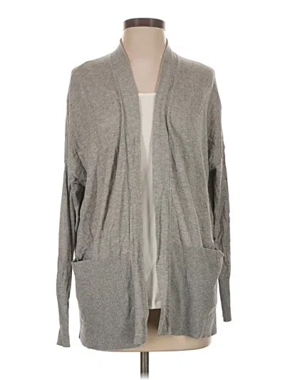 Pre-owned Vince Silk Cardigan Sweater In Gray