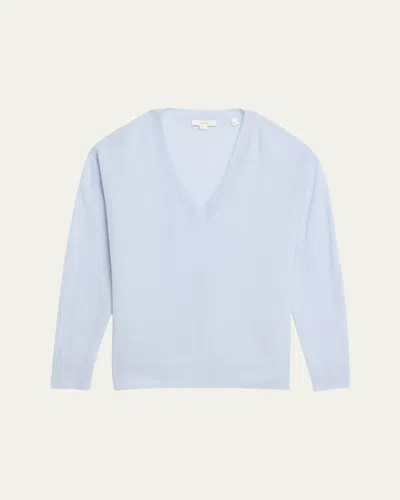 Vince Silk-cashmere Deep V Sweater In Silk Blend Deep V Nk Sweater