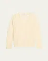 Vince Silk-cashmere Deep V Sweater In Vanille