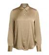 Vince Silk Classic Shirt In Nude