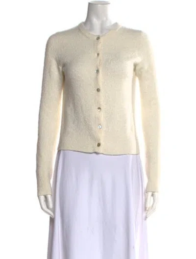 Pre-owned Vince Silk Crew Neck Sweater In Neutral
