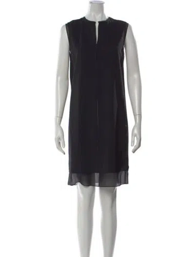 Pre-owned Vince Silk Knee-length Dress In Black