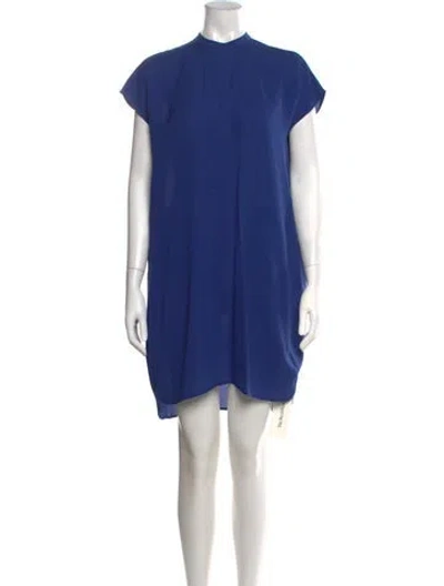 Pre-owned Vince Silk Knee-length Dress In Blue