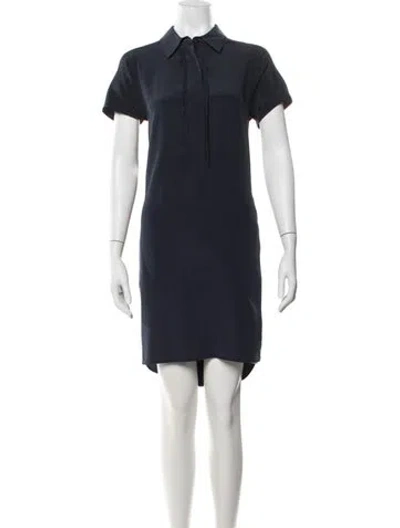 Pre-owned Vince Silk Knee-length Dress In Blue