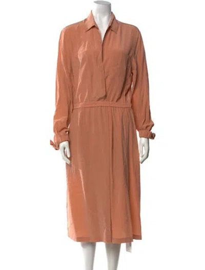 Pre-owned Vince Silk Knee-length Dress W/ Tags In Pink