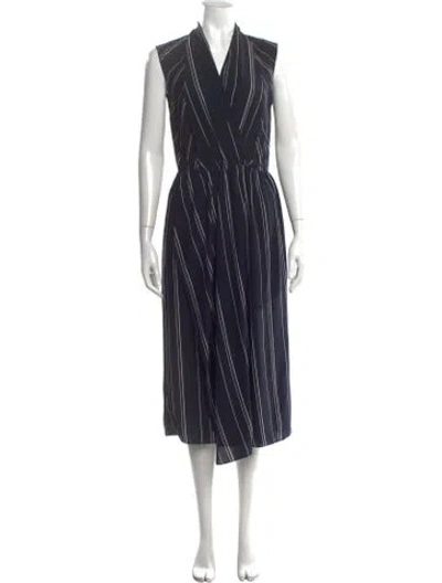 Pre-owned Vince Silk Long Dress In Multi