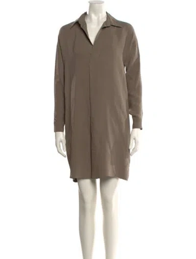 Pre-owned Vince Silk Long Sleeve Tunic In Neutral