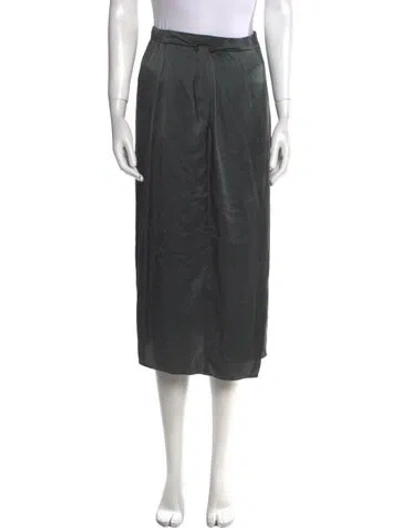 Pre-owned Vince Silk Midi Length Skirt In Gray