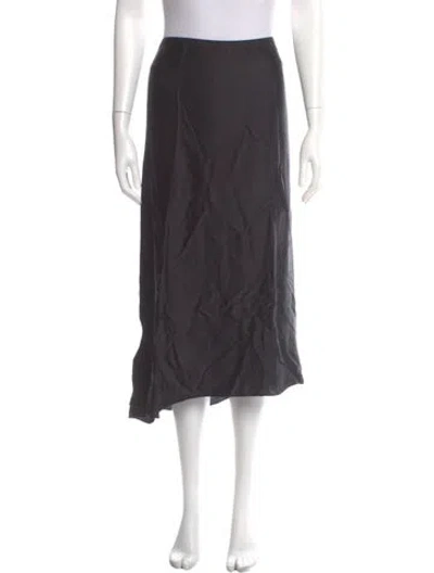 Pre-owned Vince Silk Midi Length Skirt In Gray