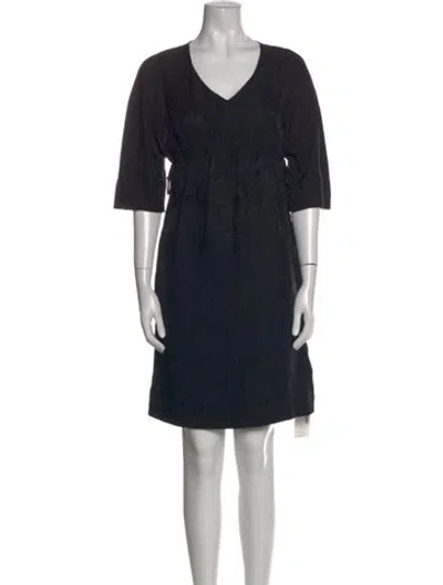 Pre-owned Vince Silk Mini Dress In Black