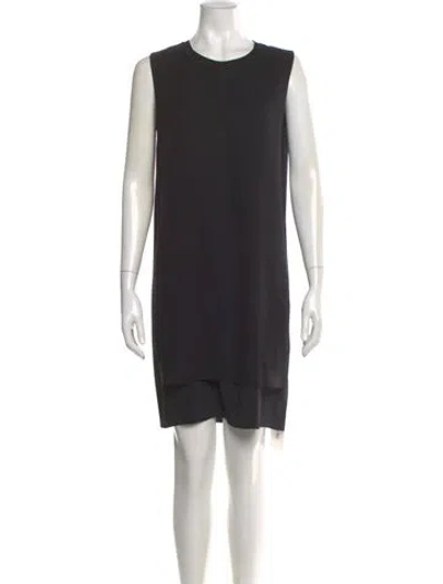 Pre-owned Vince Silk Mini Dress In Black