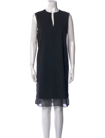 Pre-owned Vince Silk Mini Dress In Black