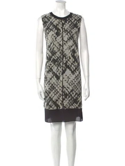 Pre-owned Vince Silk Mini Dress In Black