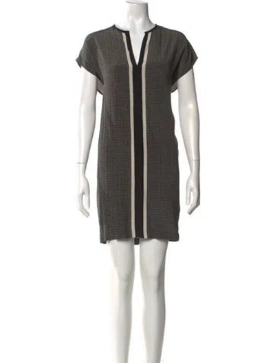 Pre-owned Vince Silk Mini Dress In Black