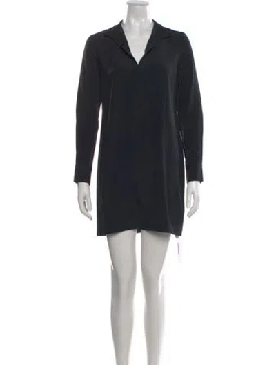 Pre-owned Vince Silk Mini Dress In Black