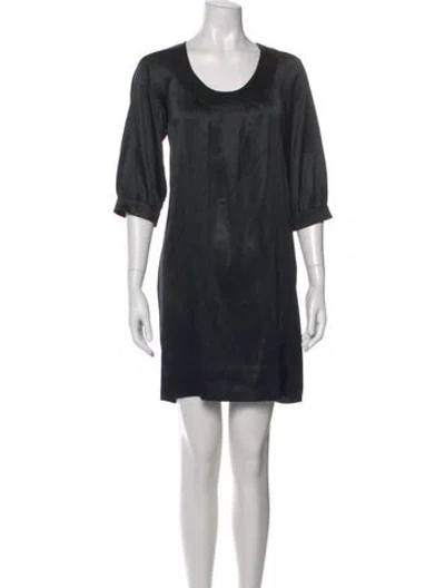 Pre-owned Vince Silk Mini Dress In Black