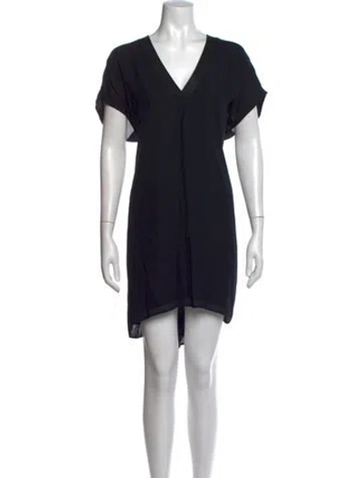 Pre-owned Vince Silk Mini Dress In Black