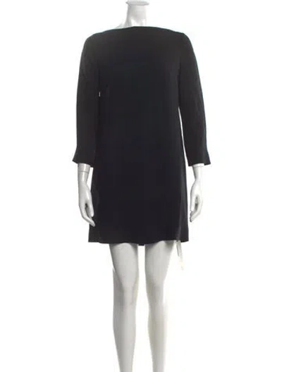 Pre-owned Vince Silk Mini Dress In Black
