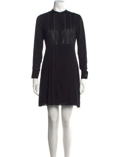 Pre-owned Vince Silk Mini Dress In Black