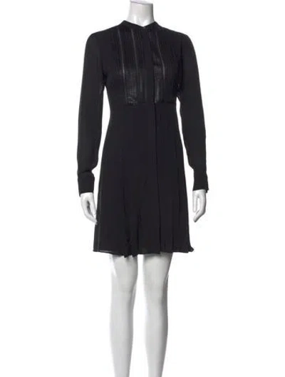 Pre-owned Vince Silk Mini Dress In Black