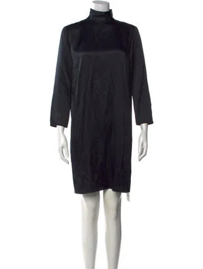 Pre-owned Vince Silk Mini Dress In Black