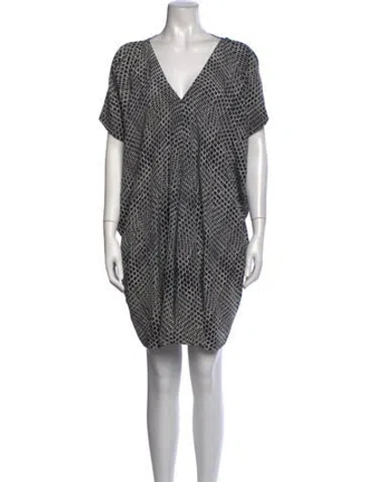 Pre-owned Vince Silk Mini Dress In Black