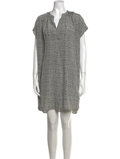 Pre-owned Vince Silk Mini Dress In Black/grey