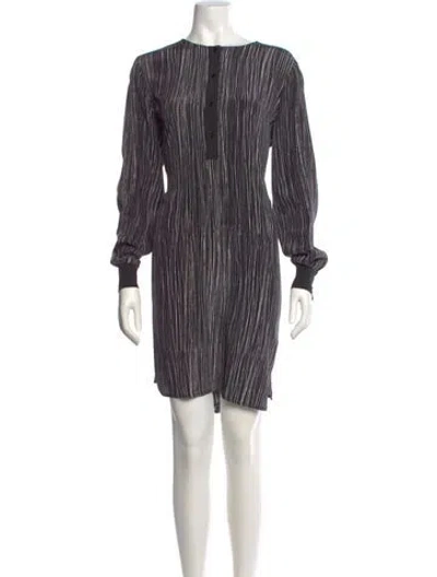 Pre-owned Vince Silk Mini Dress In Blue