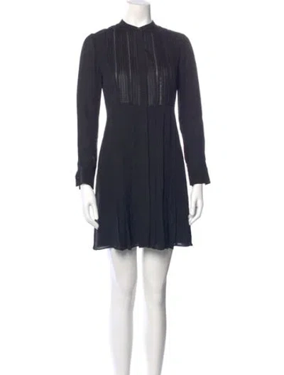 Pre-owned Vince Silk Mini Dress In Blue
