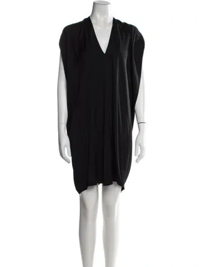 Pre-owned Vince Silk Mini Dress In Blue