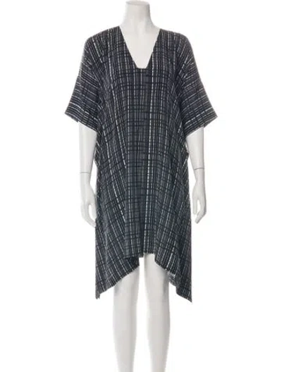 Pre-owned Vince Silk Mini Dress In Blue
