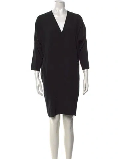 Pre-owned Vince Silk Mini Dress In Blue