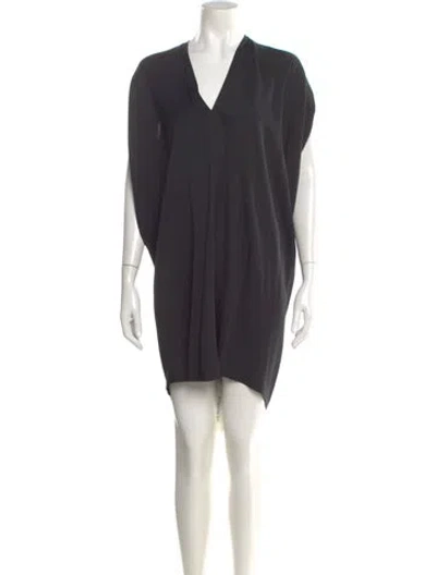 Pre-owned Vince Silk Mini Dress In Gray