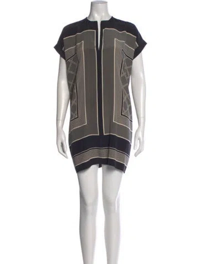 Pre-owned Vince Silk Mini Dress In Neutral