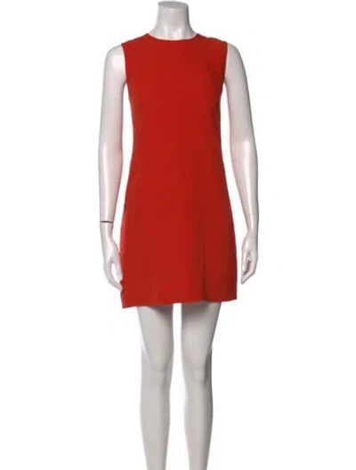 Pre-owned Vince Silk Mini Dress In Orange