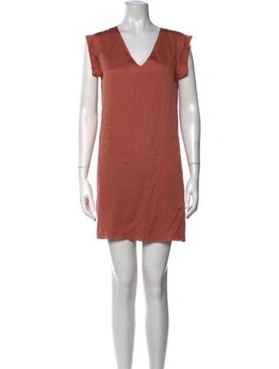 Pre-owned Vince Silk Mini Dress In Pink