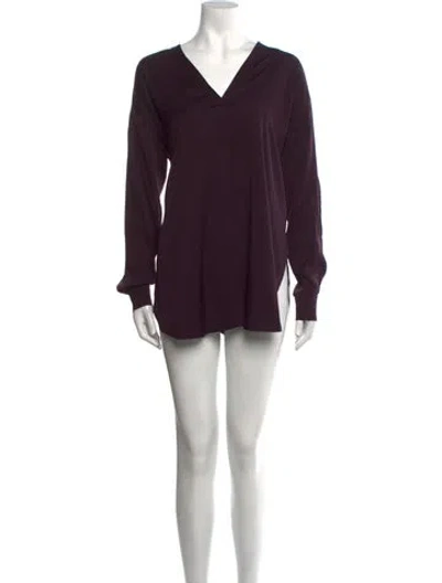 Pre-owned Vince Silk Mini Dress In Purple