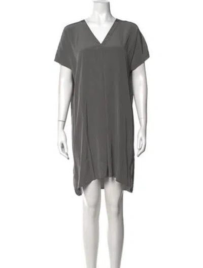 Pre-owned Vince Silk Mini Dress W/ Tags In Grey